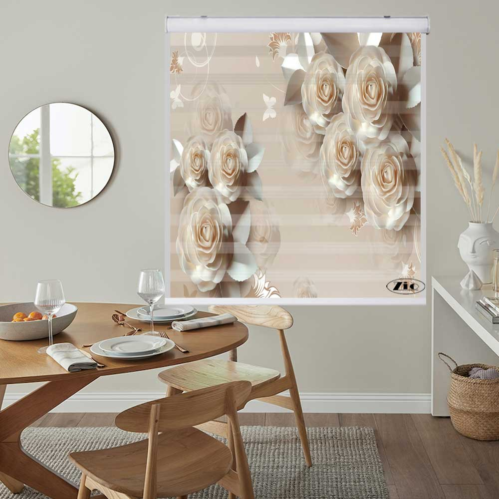 پرده زبرا زیو کد 3D1379 سایز 150x150 سانتی متر