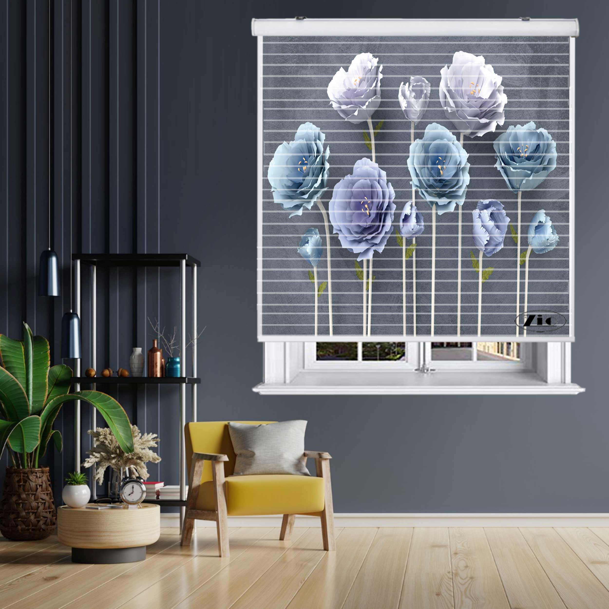 پرده زبرا زیو مدل 3D1058 سایز 150x150 سانتی متر