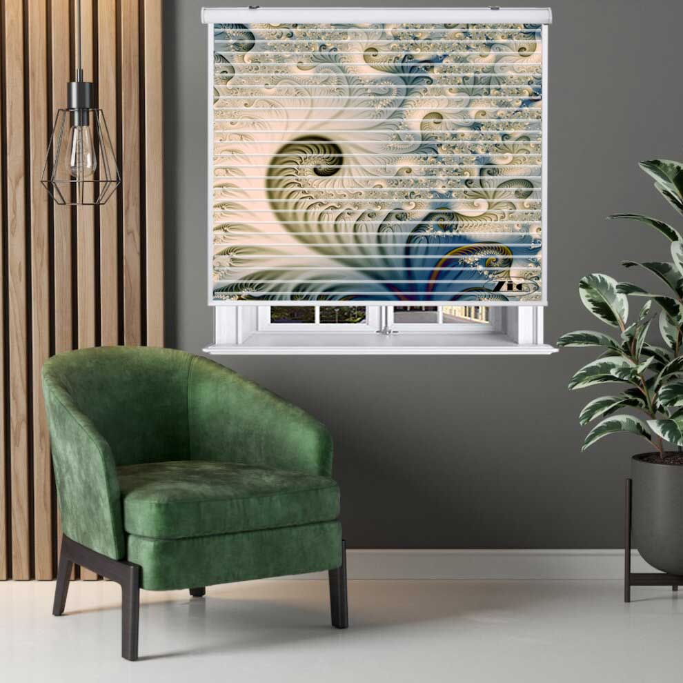 پرده زبرا زیو مدل سیلوئت 3D1363 سایز 150x150 سانتی متر