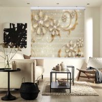 پرده زبرا زیو کد 3D1320 سایز 150x150 سانتی متر