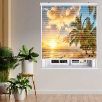 پرده زبرا زیو مدل سیلوئت کد L-5073 سایز 150x150 سانتی متر