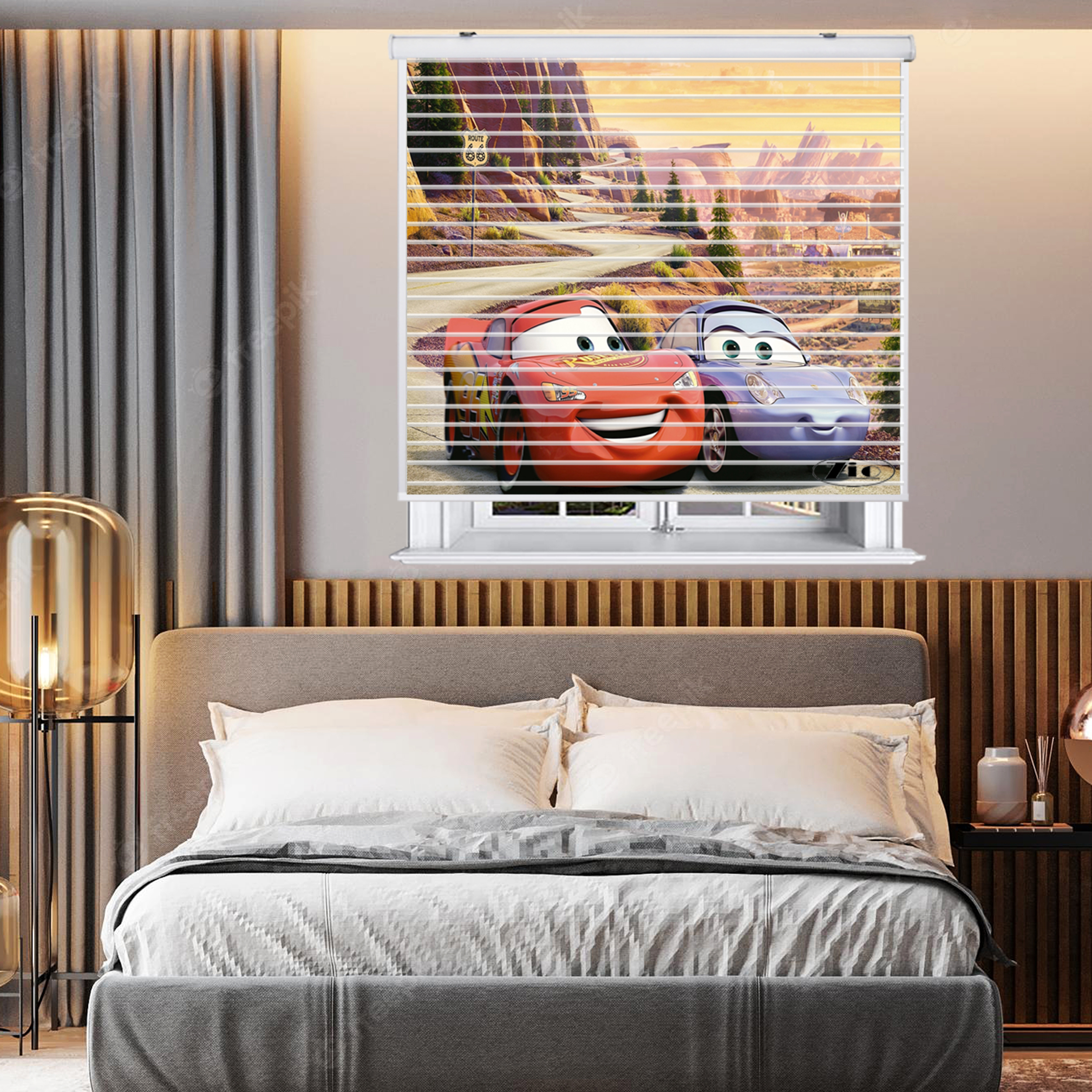 پرده زبرا زیو مدل سیلوئت K3023 سایز 150x150 سانتی متر