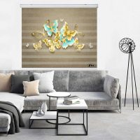 پرده زبرا زیو کد 3D1360 سایز 150x150 سانتی متر