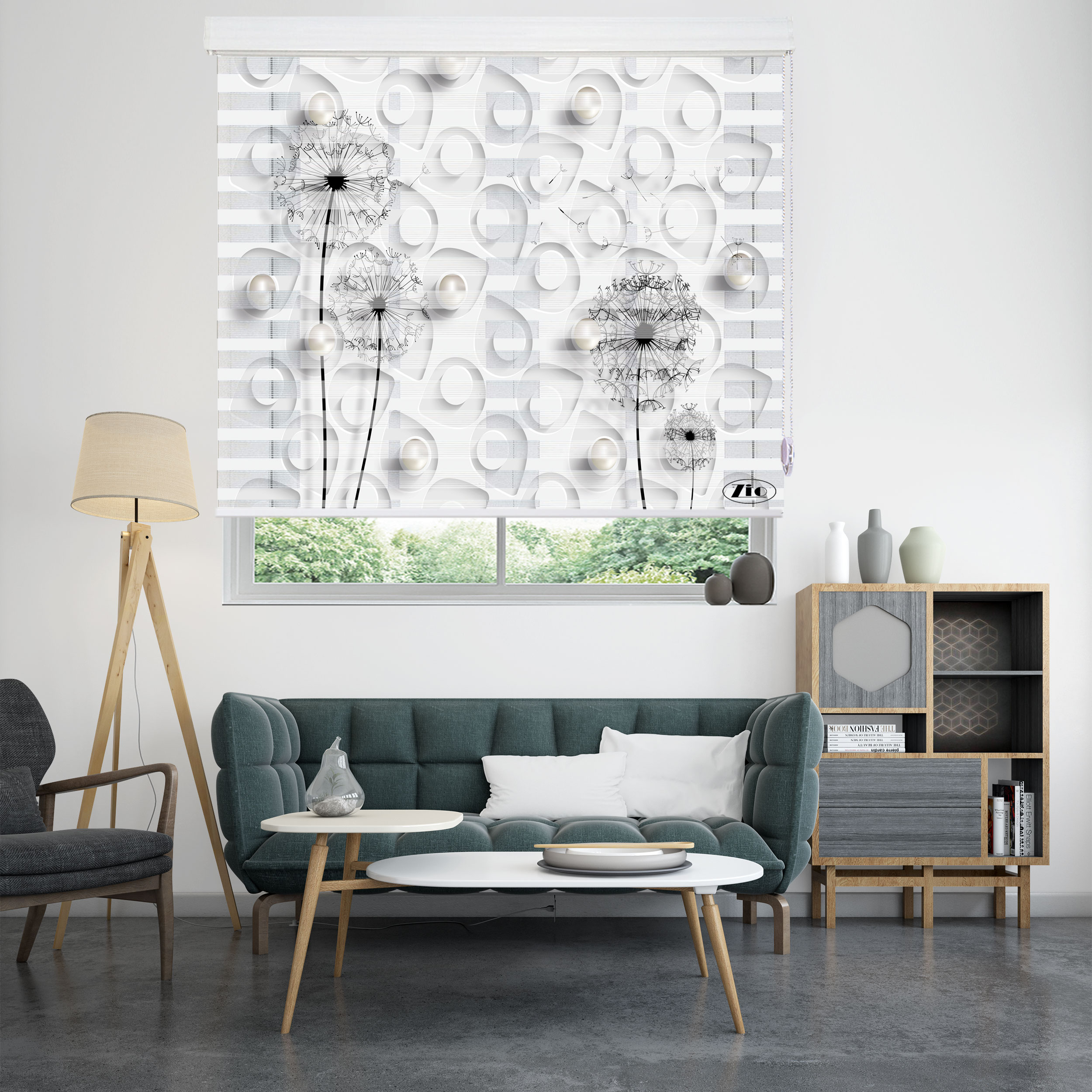پرده زبرا زیو مدل 3D-1186 سایز 200x150 سانتی متر