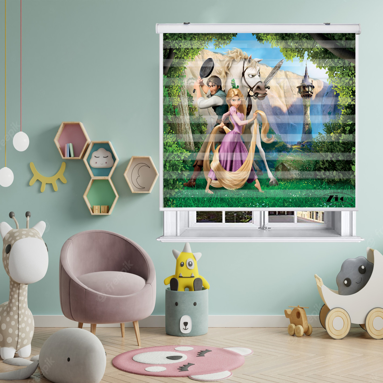 پرده زبرا زیو مدل K3020 سایز 150x200 سانتی متر