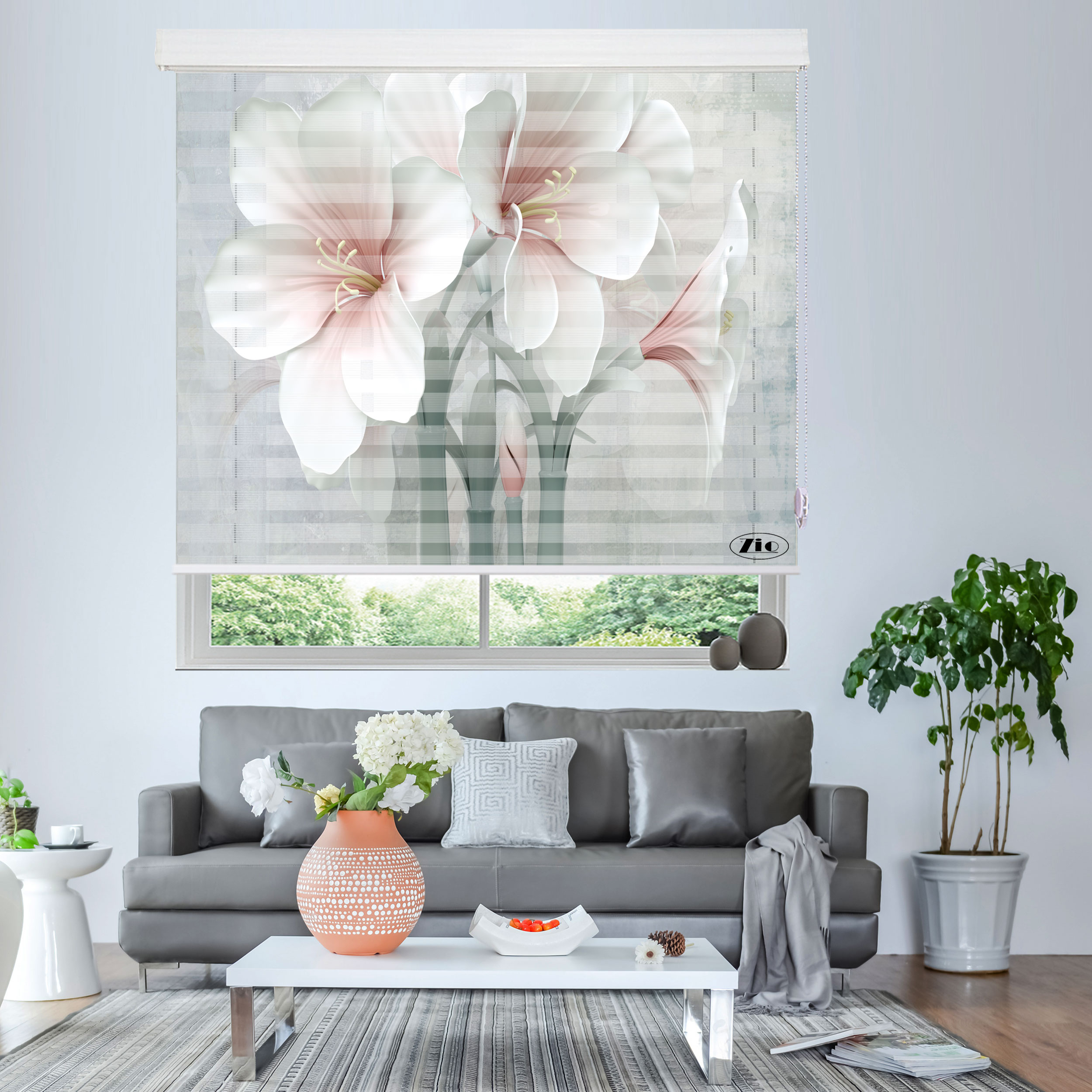 پرده زبرا زیو مدل 3D-1070 سایز 200x200 سانتی متر