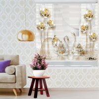 پرده زبرا زیو کد 1085 سایز 150x150 سانتی متر