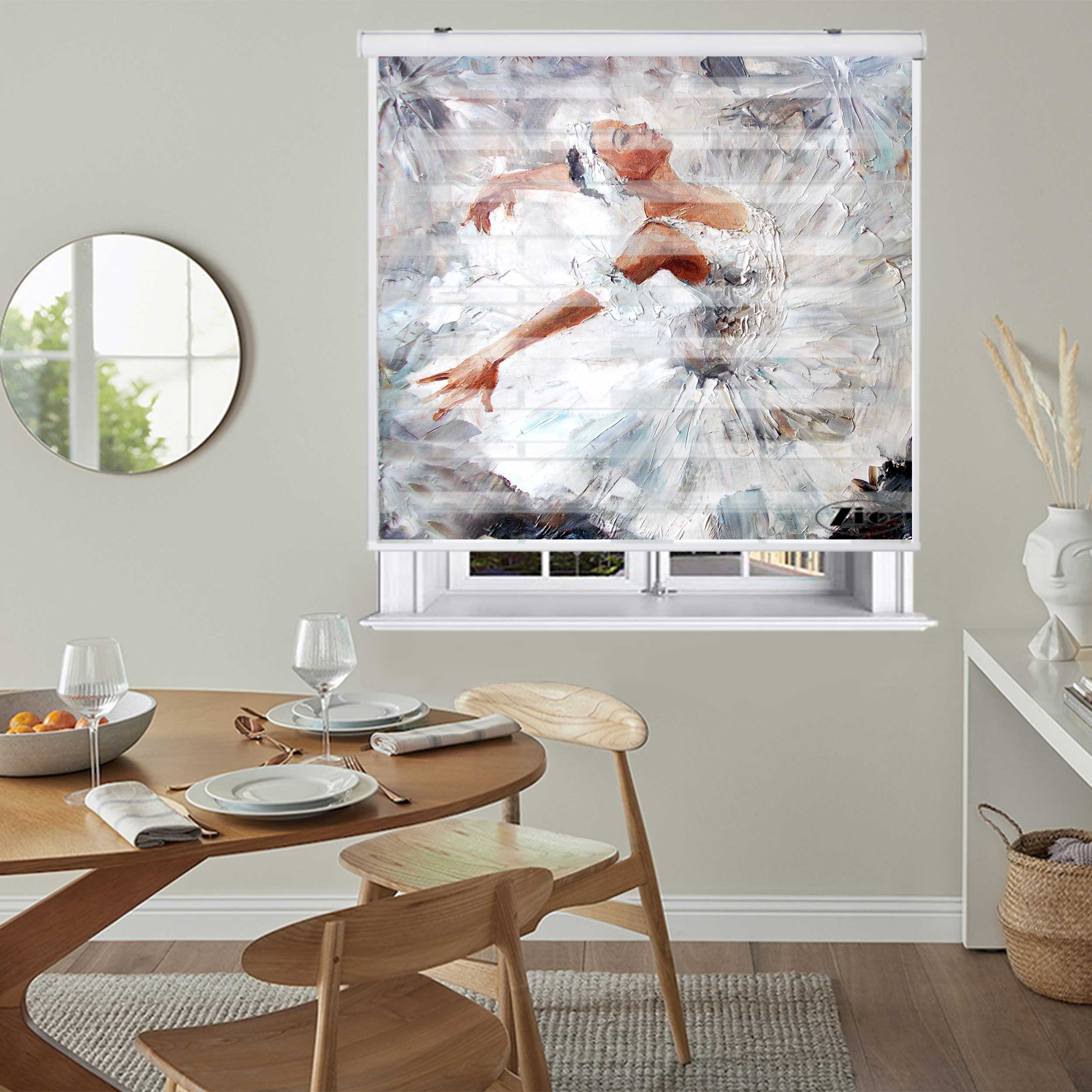 پرده زبرا زیو مدل P6022 سایز 150x200 سانتی متر