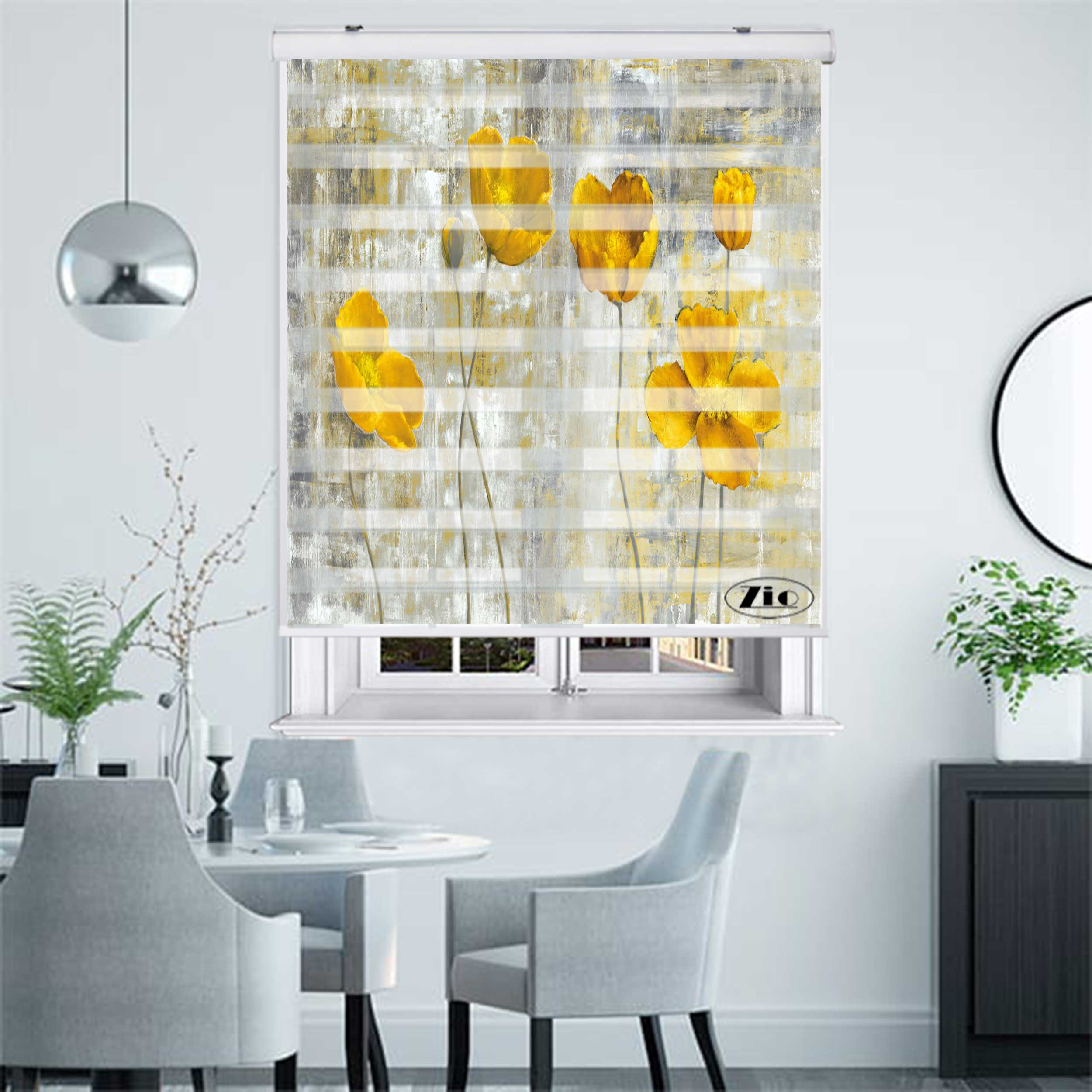 پرده زبرا زیو کد P6011 سایز 150X150 سانتی متر