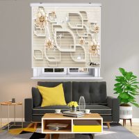 پرده زبرا زیو مدل سیلوئت 3D1294 سایز 150x150 سانتی متر