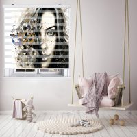 پرده زبرا زیو کد W4004 سایز 150X150 سانتی متر
