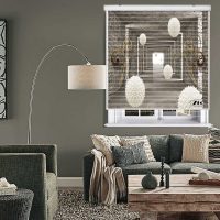 پرده زبرا زیو مدل سیلوئت 3D1224 سایز 150x150 سانتی متر