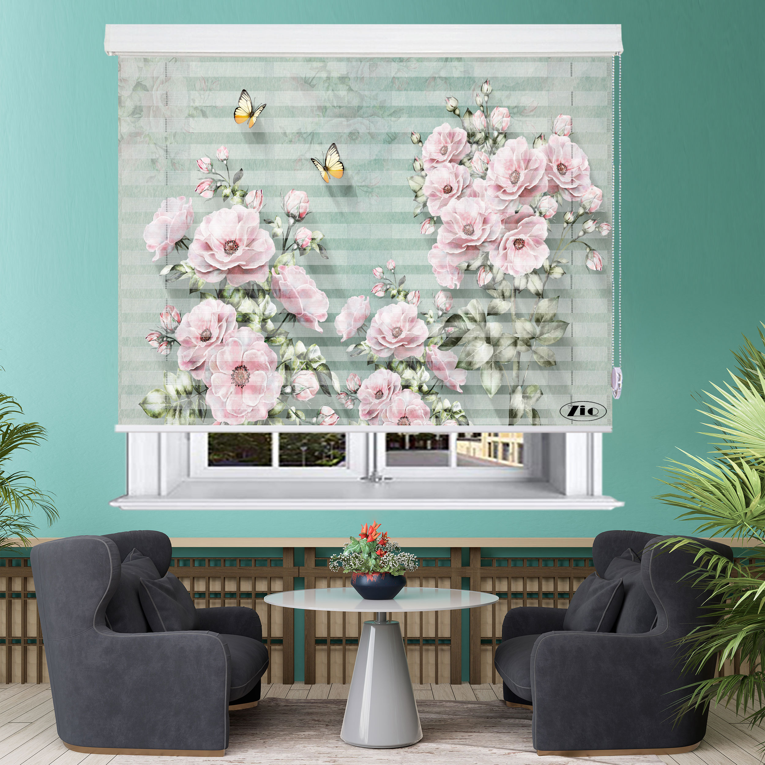 پرده زبرا زیو مدل 3D-1118 سایز 100x200 سانتی متر