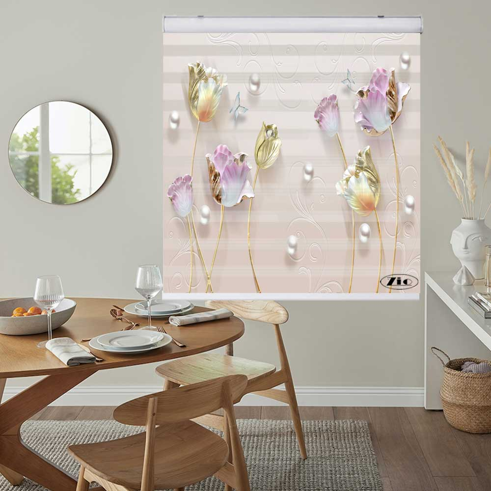 پرده زبرا زیو کد 3D1346 سایز 150x150 سانتی متر