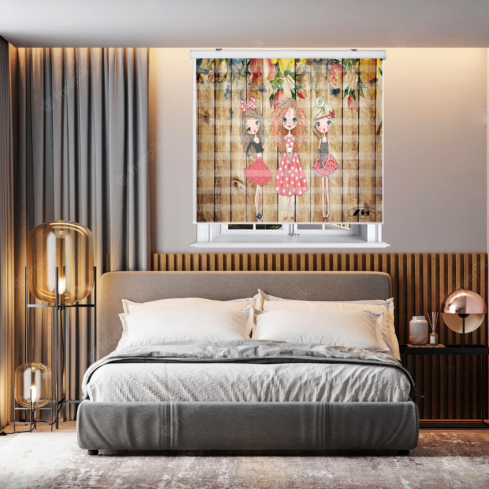 پرده زبرا زیو مدل K3027 سایز 150x200 سانتی متر