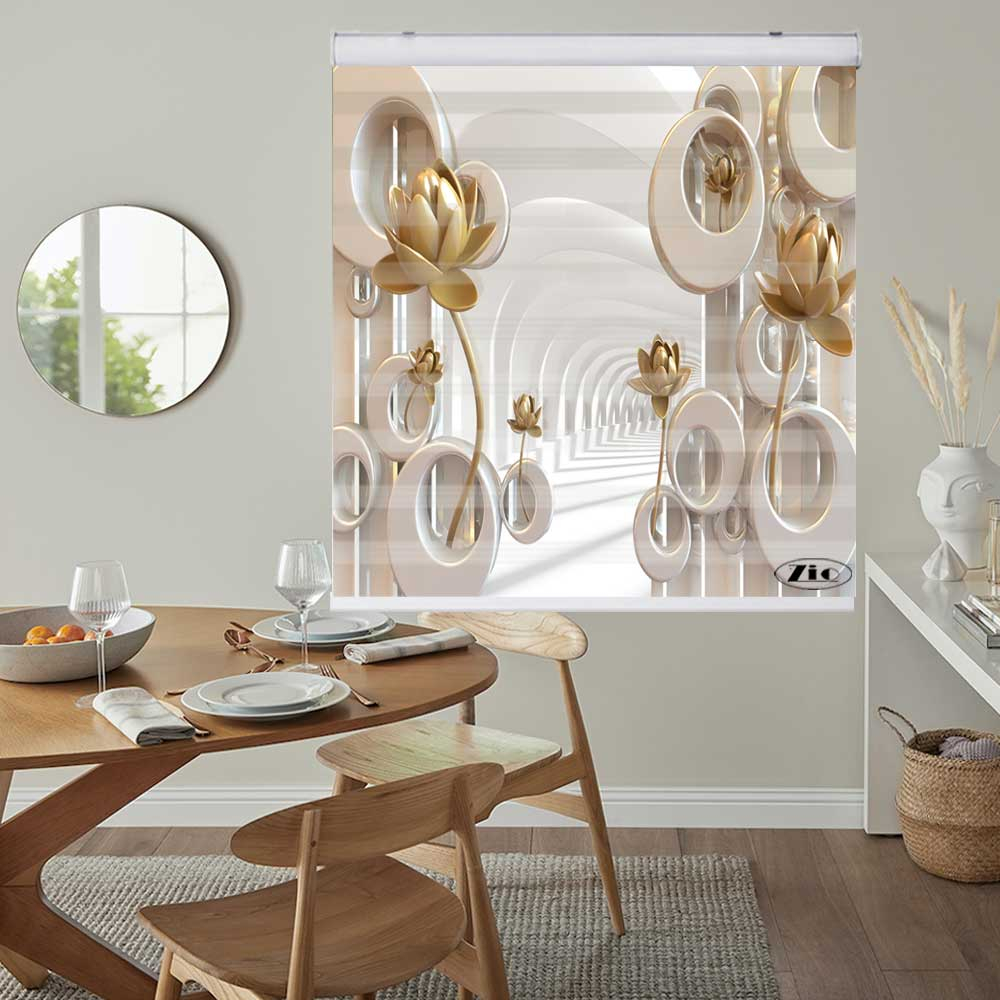 پرده زبرا زیو کد 3D1156 سایز 150x150 سانتی متر