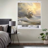 پرده زبرا زیو مدل سیلوئت P-6021 سایز 150x150 سانتی متر