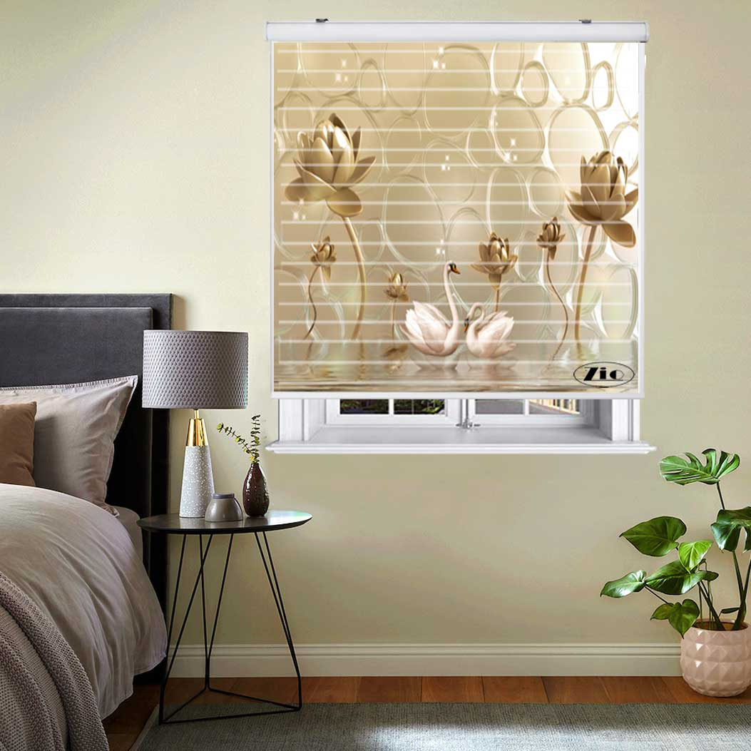 پرده زبرا مدل سیلوئت 3D1007 سایز 150x150 سانتی متر