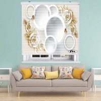 پرده زبرا زیو مدل سیلوئت 3D1248 سایز 150x150 سانتی متر