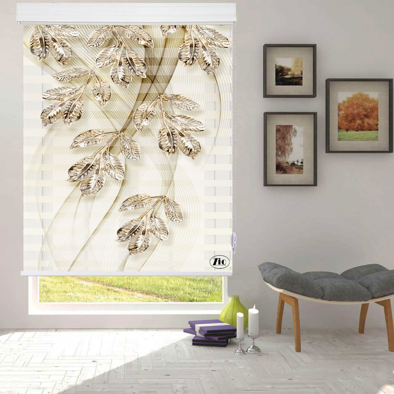 پرده زبرا زیو مدل 3D-1143 سایز 100x150 سانتی متر