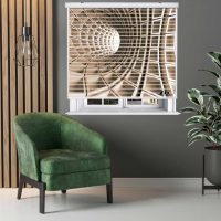 پرده زبرا زیو مدل سیلوئت 3D1369 سایز 150x150 سانتی متر