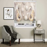 پرده زبرا زیو مدل سیلوئت 3D1199 سایز 150x150 سانتی متر