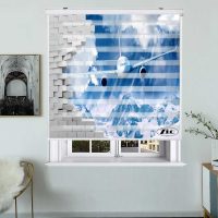 پرده زبرا زیو کد OV 7028سایز 150x150 سانتی متر