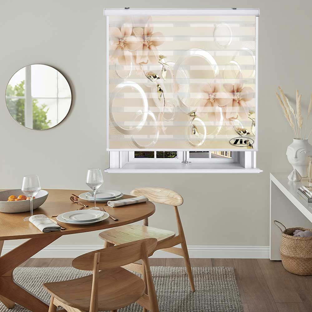 پرده زبرا زیو کد 3D1491 سایز 150X150 سانتی متر.