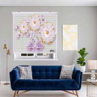پرده زبرا زیو مدل سیلوئت 3D1190 سایز 150x150 سانتی متر