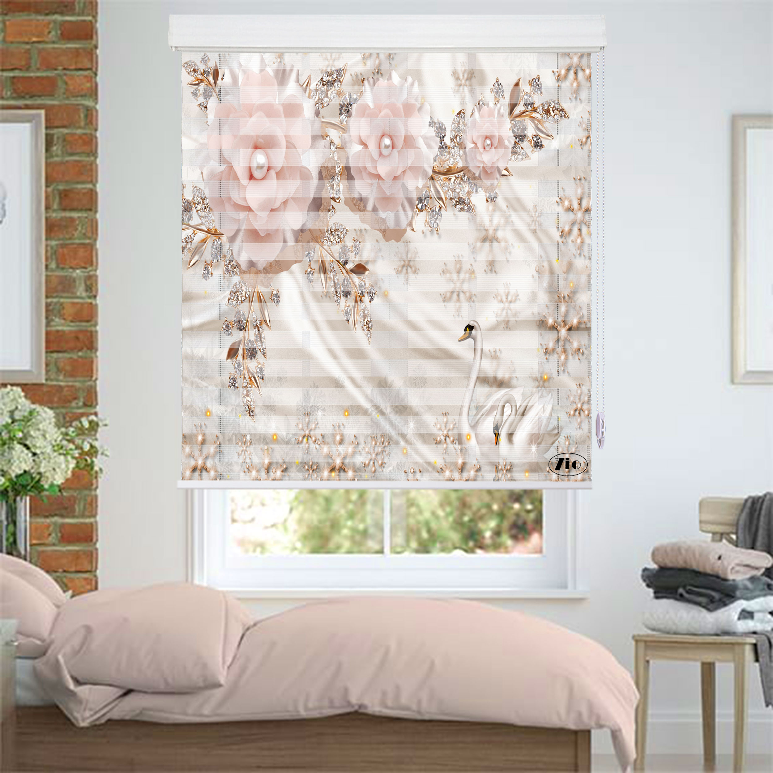 پرده زبرا زیو مدل 3D-1046 سایز 200x150 سانتی متر