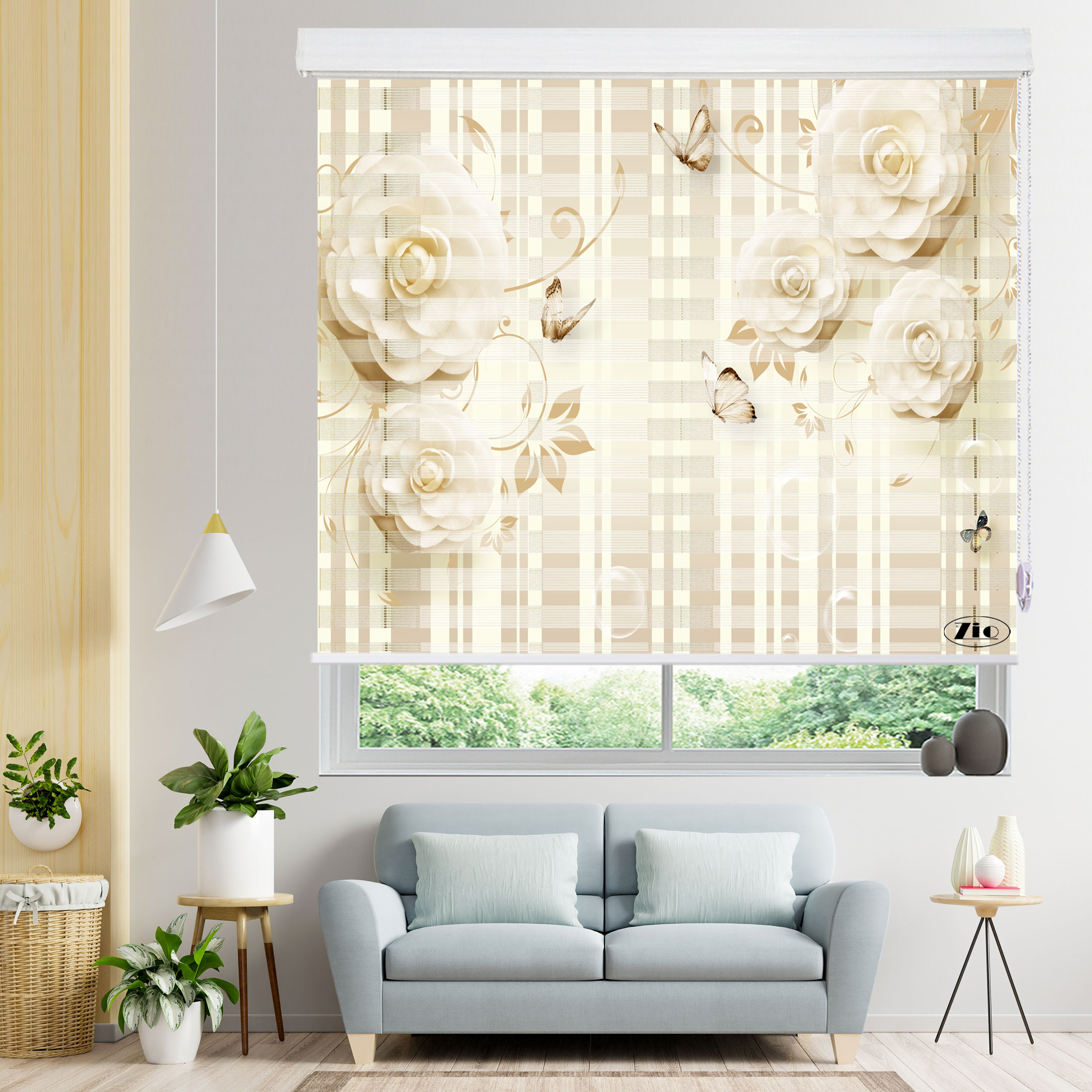 پرده زبرا زیو مدل 3D-1158 سایز 100x150 سانتی متر