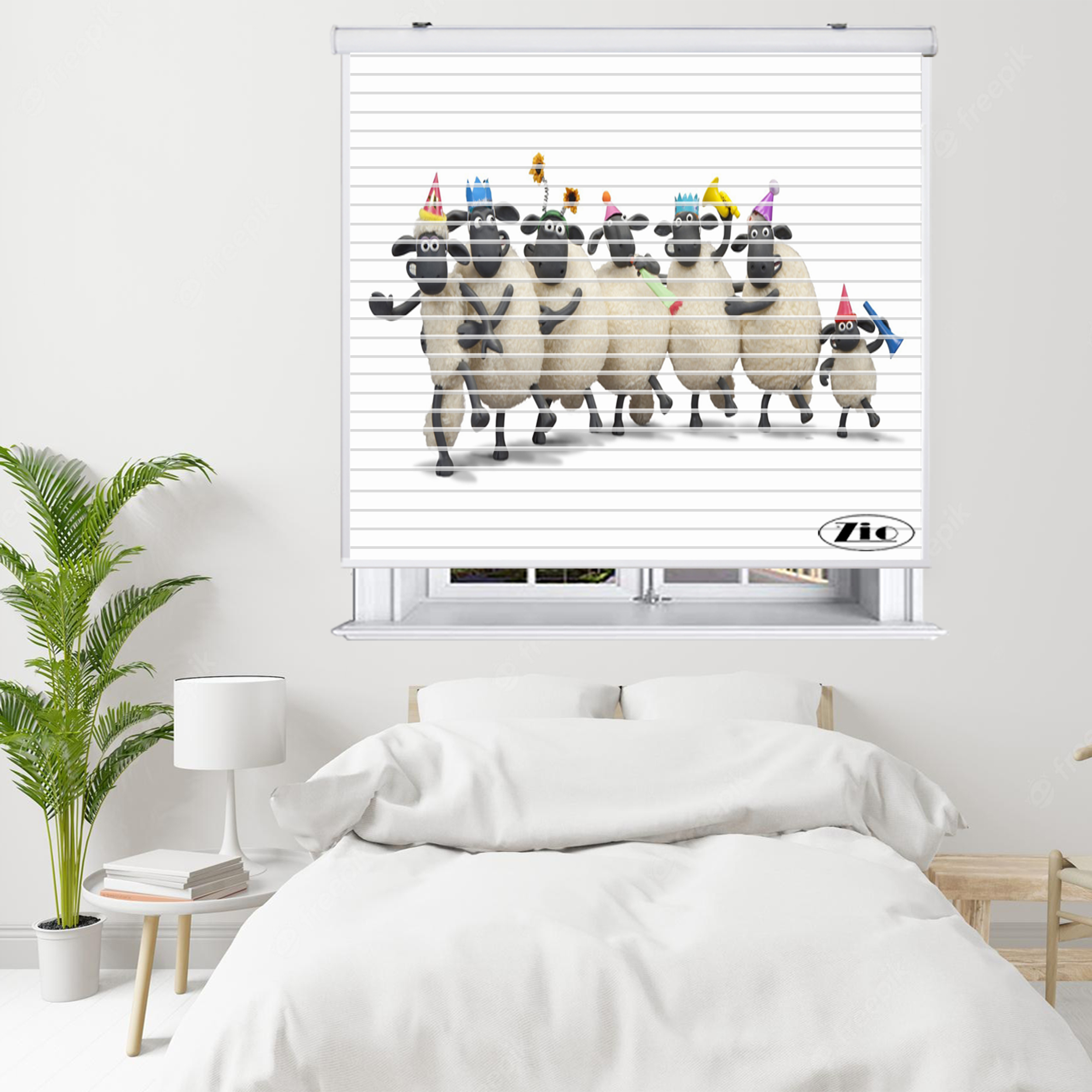 پرده زبرا زیو مدل سیلوئت K3062 سایز 150x150 سانتی متر