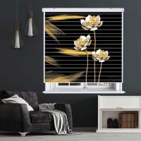 پرده زبرا زیو مدل سیلوئت کد 3D1178 سایز 150x150 سانتی متر