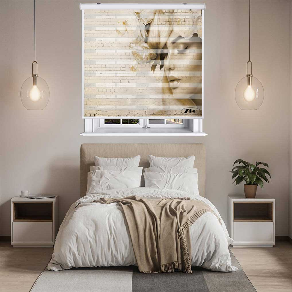 پرده زبرا زیو کد W4016 سایز 150X150 سانتی متر