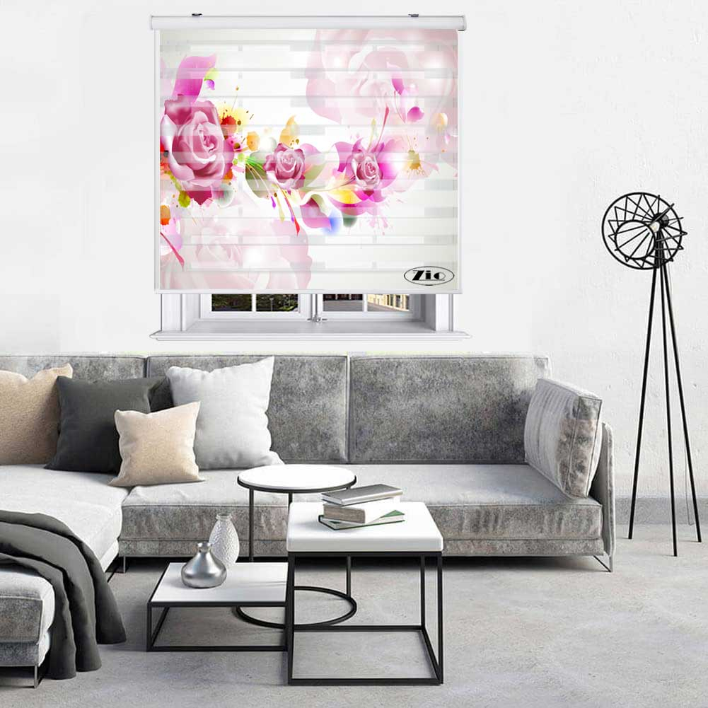 پرده زبرا زیو کد 3D1427 سایز 150x150 سانتی متر