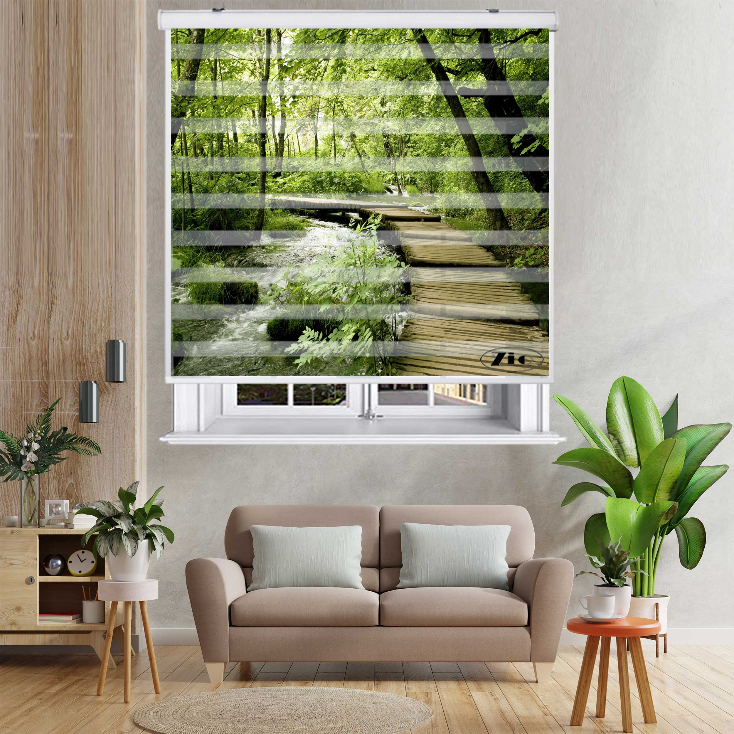 پرده زبرا زیو کد L5010 سایز 150X150 سانتی متر