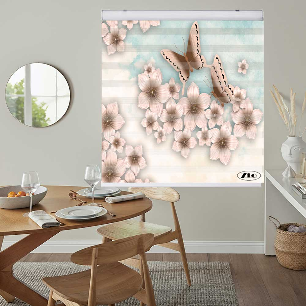 پرده زبرا زیو کد 3D1230 سایز 150x150 سانتی متر