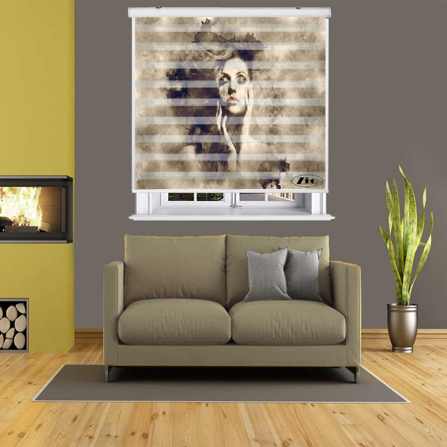 پرده زبرا زیو کد W4087 سایز 150X150 سانتی متر