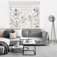 پرده زبرا زیو کد 3D1206 سایز 150x150 سانتی متر