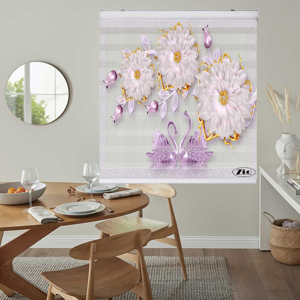 پرده زبرا زیو کد 3D1190 سایز 150x200 سانتی متر