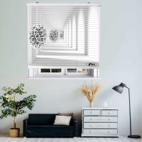 پرده زبرا زیو مدل سیلوئت 3D1537 سایز 150x150 سانتی متر