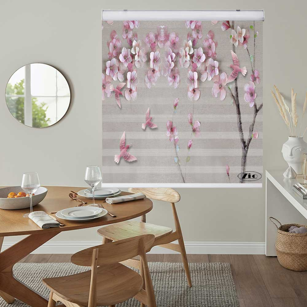 پرده زبرا زیو کد 3D1302 سایز 150x150 سانتی متر