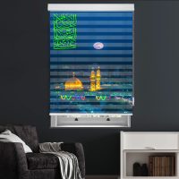 پرده زبرا زیو مدل بین الحرمین M-9 سایز 100x200 سانتی متر