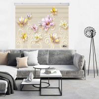 پرده زبرا زیو کد 3D1310 سایز 150x150 سانتی متر
