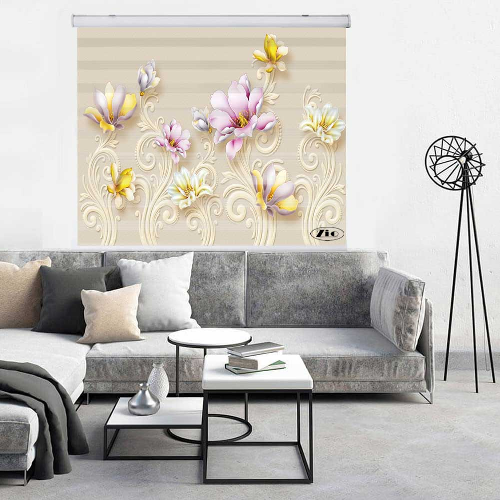 پرده زبرا زیو کد 3D1310 سایز 150x150 سانتی متر