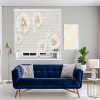 پرده زبرا زیو مدل سیلوئت 3D1348 سایز 150x150 سانتی متر