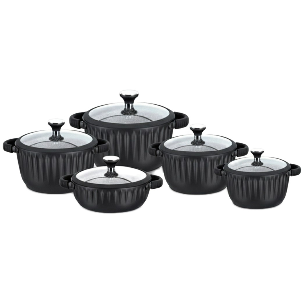 سرویس قابلمه و تابه گرانیت 10 پارچه بازرگانی زیو مدل 8700