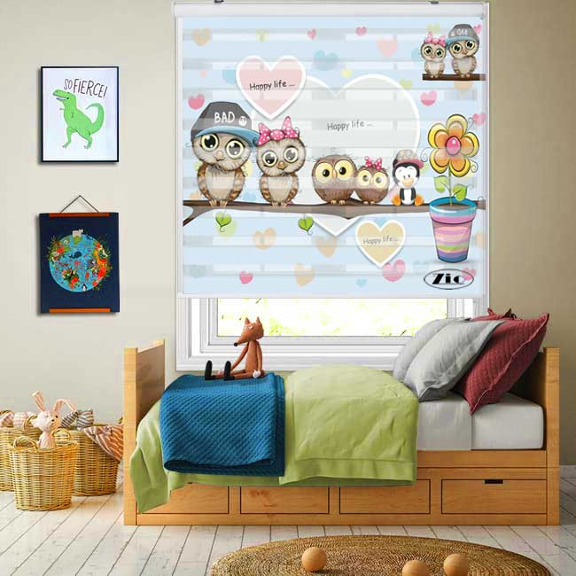 پرده زبرا زیو کد K3000 سایز 150X150 سانتی متر