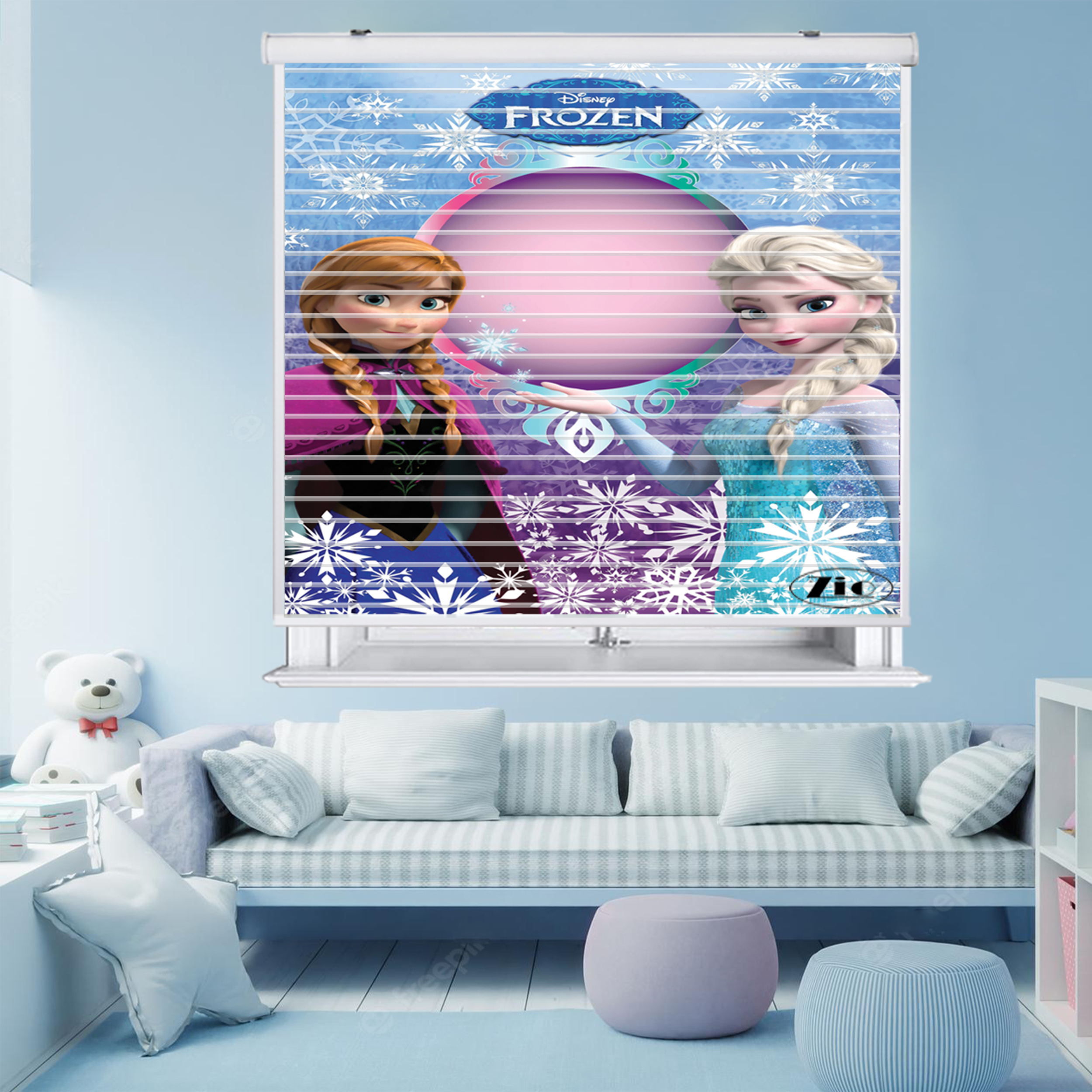 پرده زبرا زیو مدل سیلوئت K3035 سایز 150x150 سانتی متر