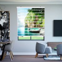 پرده زبرا زیو کد L5055 سایز 150X150 سانتی متر